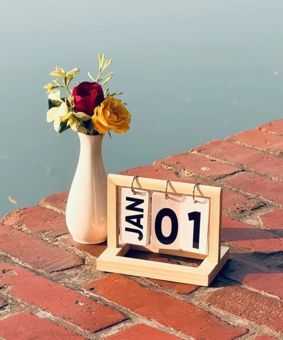 Wooden Flip Calendar