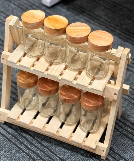 Airtight Glass Jar + Shelf COMBO