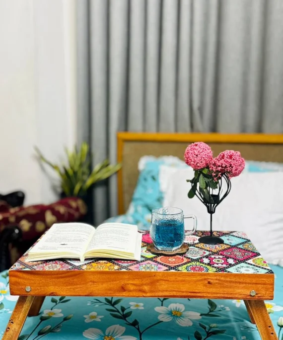 Foldable Table Mahogany Wood