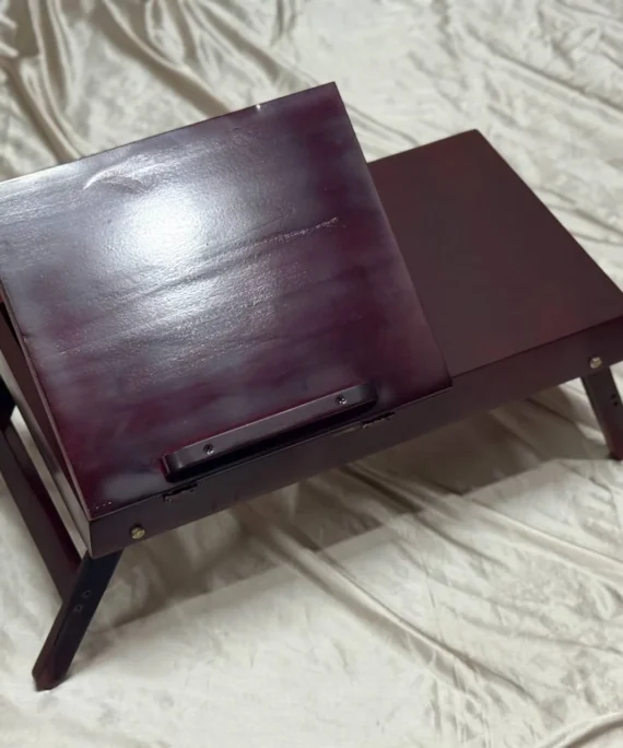Mehgony Wooden Foldable Table with Drawer