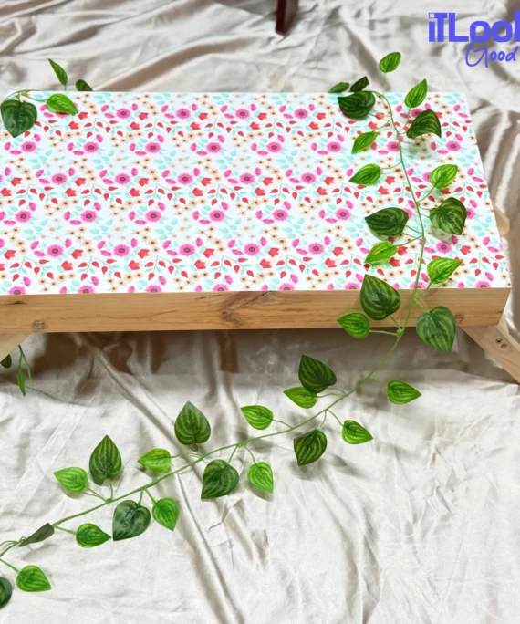 Foldable Table - Pink floral